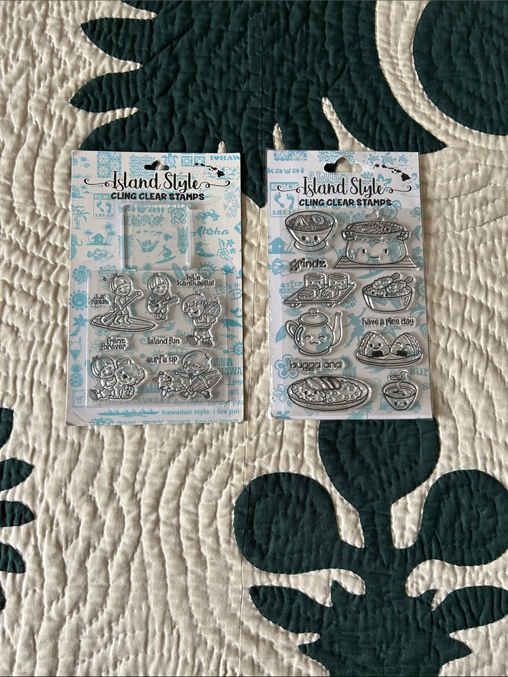 KC Hawaii Island style cling clear Stamp Sets (2sets)